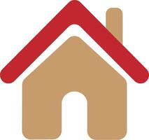A simple house icon, home and city symbol, cottage from wood, suitable for web design buttons and UX and UI and landpages, good for signs logos, can be used for kids stories and educational content vector