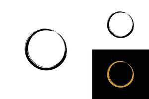Simple Hand drawn circle brush sketch set. Grunge doodle scribble round circles for message note mark design element. Brush circular smears. Banners, Insignias , Logos, Icons, Labels and Badges. vector