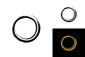 Hand drawn circle brush sketch set. Grunge doodle scribble round circles for message note mark design element. Brush circular smears. Banners, Insignias , Logos, Icons, Labels and Badges. idea vector
