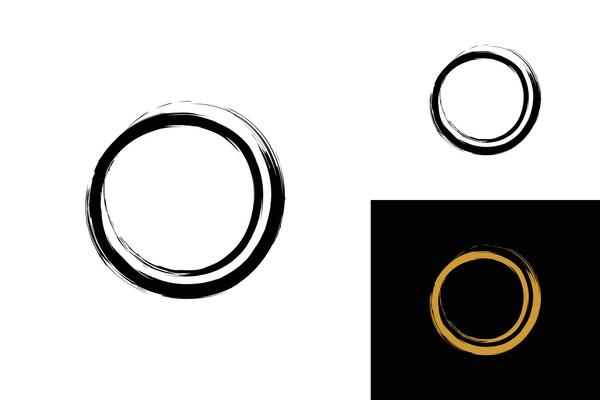Hand drawn circle brush sketch set. Grunge doodle scribble round circles for message note mark design element. Brush circular smears. Banners, Insignias , Logos, Icons, Labels and Badges. idea