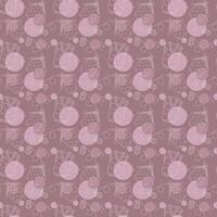 Seamless pattern with waistcoat and handcraft knitting color. Illustration for your projects. vector