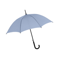 Beautiful open pastel blue umbrella on transparent background png