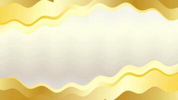 Luxury gold gradient background with waves seamless loop video