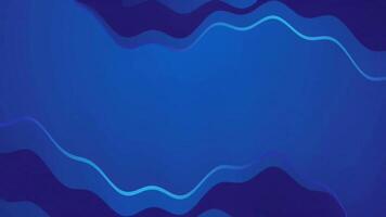 Abstract blue gradient background with waves seamless loop video