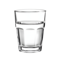 Half-Full Glass of Water Simple, Clean, and Refreshing Design isolated on transparent background png