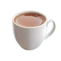 Chocolate Drink in White Mug on Transparent Background Beverage Food Photography png
