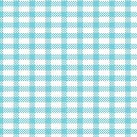 Blue and white Gingham Check Pattern. Textile design of textured plaid. Checkered fabric pattern swatch for print, tartan, gift wrap, textiles, checkered background for tablecloth. vector