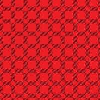 Red Gingham Checkered Pattern. Textile design of textured plaid. Checkered fabric pattern swatch for print, tartan, gift wrap, textiles, checkered background for tablecloth. Stripes crossed vector