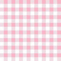 Pink and white Gingham Checkered Pattern. Textile design of textured plaid. Checkered fabric pattern swatch for print, tartan, gift wrap, textiles, checkered background for tablecloth. vector