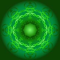 Abstract green background with beautiful round pattern vector