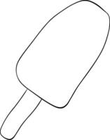 Ice cream graphic line ink outline icons. design illustration on white background. Banner, poster, wrapping paper, sticker, print, modern textile design vector