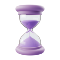 Purple Hourglass with Transparent Body on a Transparent Background Render Design png