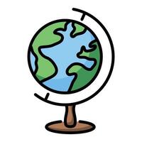 Spinning globe color icon vector