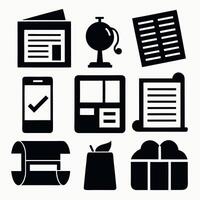Design Icons Representing Communication and Document Formats vector