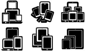 Various sizes of mobile devices set design vector