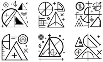 Geometric Triangles Design vector