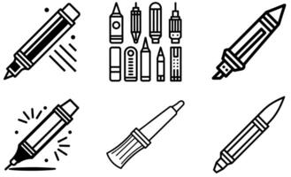 Various Writing Instruments vector