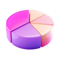 3D Colorful Pie Chart Gradient Design, Data Visualization, Business Graphic png