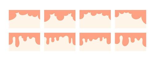 Set of abstract wave-shaped elements. Ideal for websites, social media, presentations or backgrounds in graphic design. vector