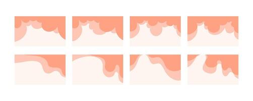 A set of abstract wave-shaped elements. Perfect for websites, social media, presentations or backgrounds in graphic design. vector