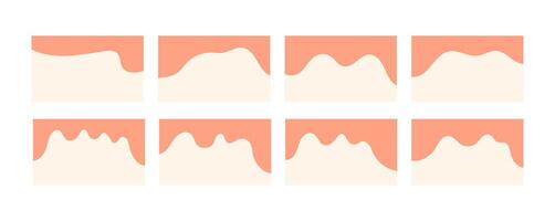 A set of abstract wave-shaped elements. Ideal for websites, social media, presentations or backgrounds in graphic design. vector