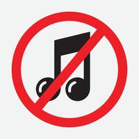 No music sign on white background vector