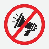 No megaphone icon on white background vector