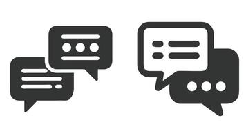 chat bubble icon, social media speech bubble, chat icon on internet button, symbol of internet technology vector