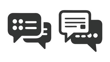 chat bubble icon, social media speech bubble, chat icon on internet button, a symbol of internet technology on a website button vector