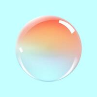 A bubble with a rainbow background vector