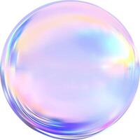 A shiny bubble with a rainbow background vector