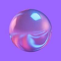A shiny ball on a purple background vector