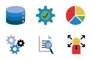 Business settings icon set with gear symbol web design vector