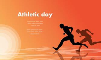 Athletic day illustration vector