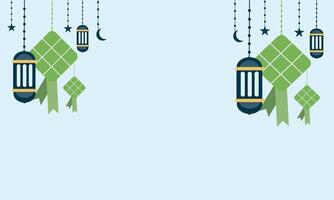 A group of hanging lanterns and stars vector