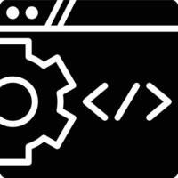 Web Development, Web Programming Glyph Solid Icon vector