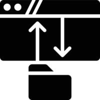 Ftp, File Transfer, Protocol Glyph Solid Icon vector