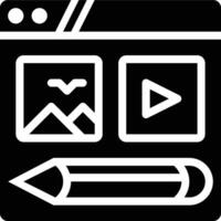 Web Content, Web, Content Glyph Solid Icon vector