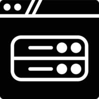 Web Server, Hosting, Server Glyph Solid Icon vector