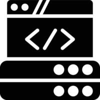 Client Side Programming Glyph Solid Icon vector