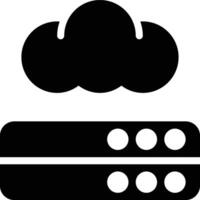 Cloud Services, Cloud Server, Cloud Hosting Glyph Solid Icon vector