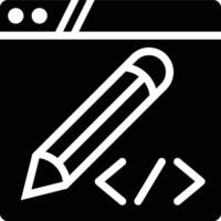 Web Design, Web Designing, Web Development Glyph Solid Icon vector