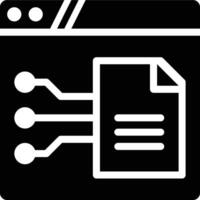 Information System, Website, Web Glyph Solid Icon vector