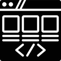 Front End Development Glyph Solid Icon vector