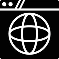 Website, Www, World Wide Glyph Solid Icon vector