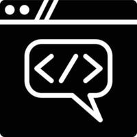 Programming Language, Website, Web Glyph Solid Icon vector
