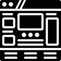 UI Design, UX Design, User Interface Glyph Solid Icon vector