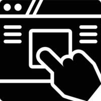 Interactive Design, Web Design, Web Glyph Solid Icon vector