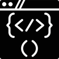 Web Development, Web Programming, Web Design Glyph Solid Icon vector