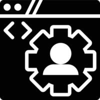 Web Engineer, Webmaster, Web Developer Glyph Solid Icon vector